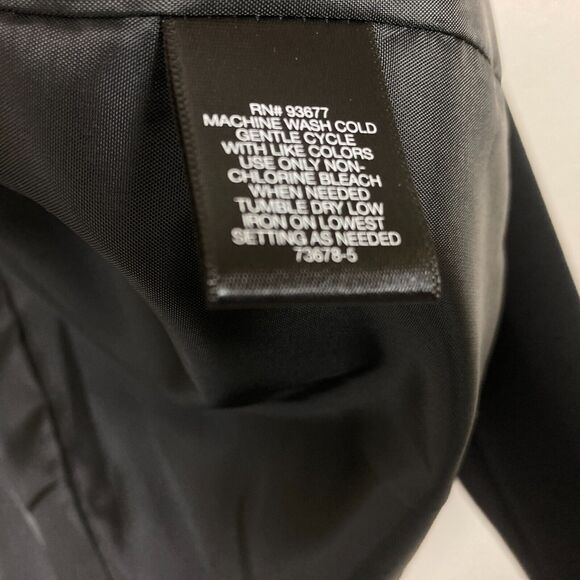 Liz Claiborne One Button Blazer Size 6 Black Stretch Lined Machine Washable Work - Picture 7 of 7